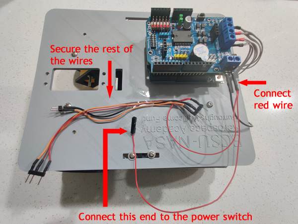 connect red wire